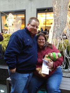 Erin and I after I proposed to her at Rockefeller Center in New York.